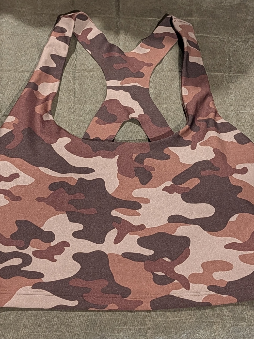 GAP Women's Pink & Brown Camo Sports Bra
